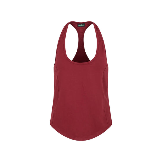 Women's Training Tank - Burgundy numbatsport