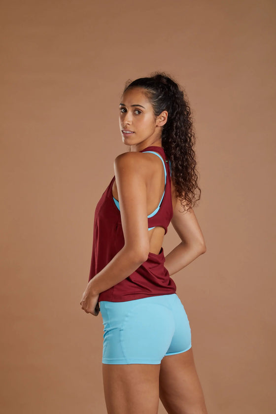 Women's Training Tank - Burgundy numbatsport