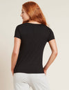 Black V-Neck Women's Bamboo T-Shirt Boody