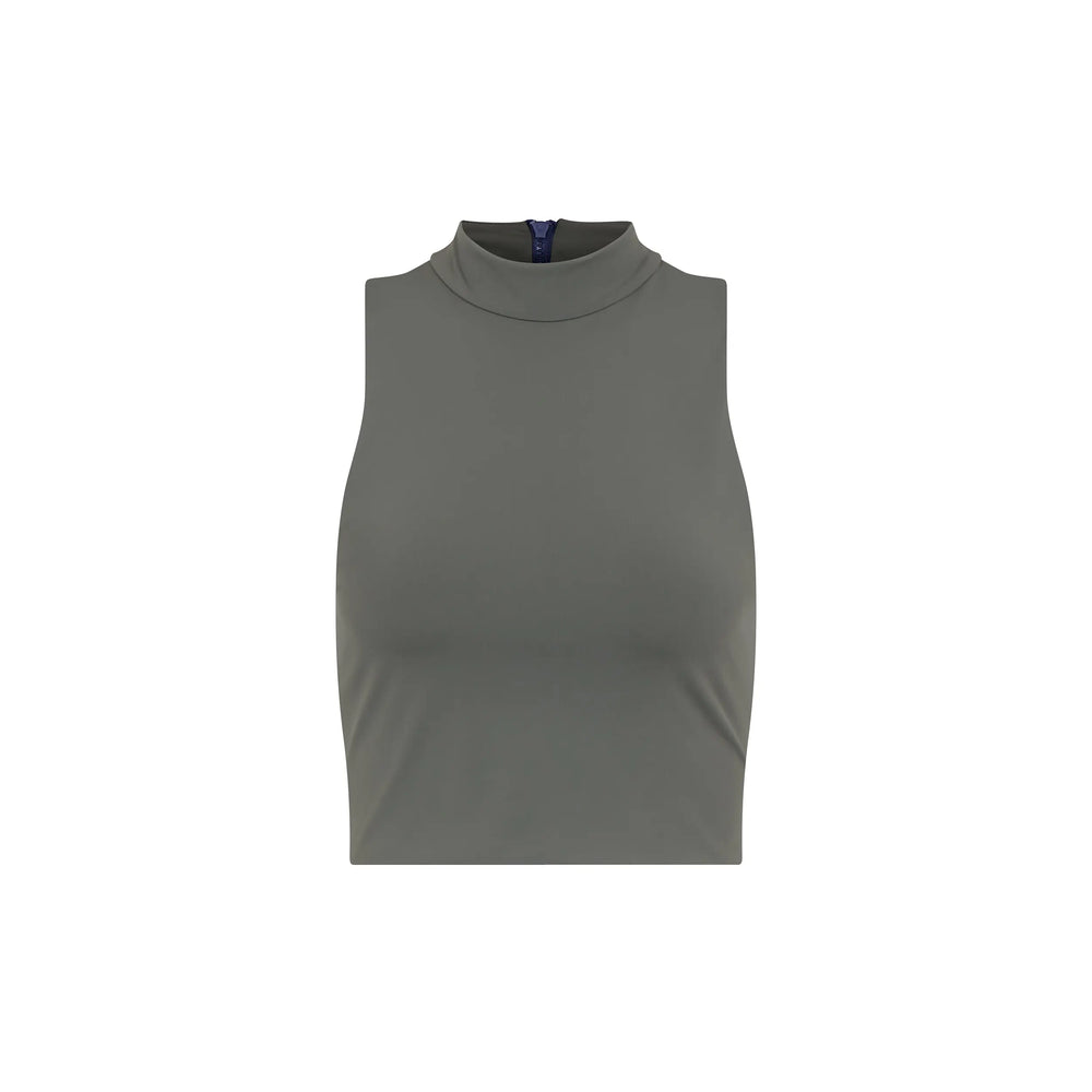 Women's Vital Crop Tank - Olive numbatsport