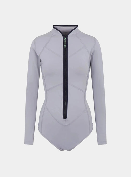 Women's Vitality Bodysuit - Grey numbatsport