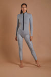 Women's Vitality Bodysuit - Grey numbatsport