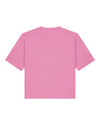 Womens Organic Cotton Boxy T-Shirt in Azalea Pink hewn.