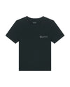 Womens Organic Cotton Fitted T-Shirt in Jet Black hewn.