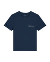 Womens Organic Cotton Fitted T-Shirt in Midnight Navy Blue hewn.