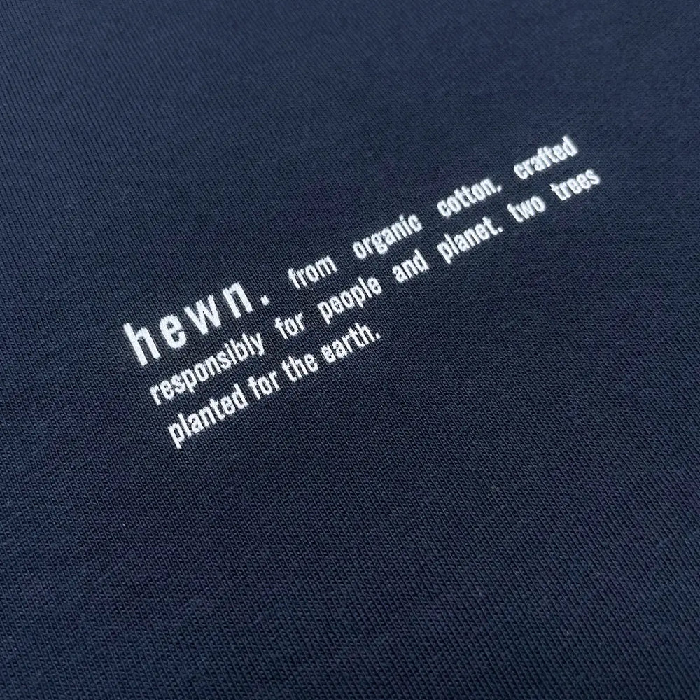 Womens Organic Cotton Fitted T-Shirt in Midnight Navy Blue hewn.