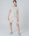 Womens Organic Cotton Fitted T-Shirt in Natural Cotton hewn.