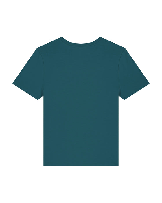 Womens Organic Cotton Fitted T-Shirt in Ocean Blue hewn.