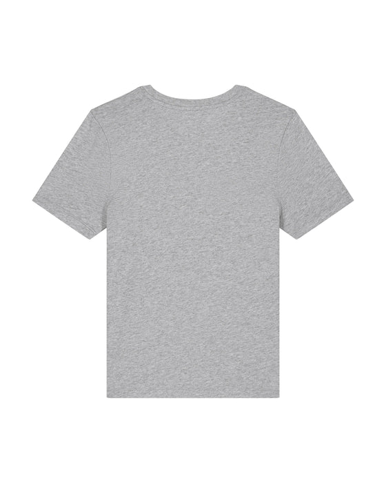 Womens Organic Cotton Fitted T-Shirt in Rock Grey Marl hewn.