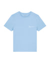 Womens Organic Cotton Fitted T-Shirt in Sky Blue hewn.