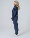 Womens Organic Cotton Relaxed-Fit Hoodie in Anthracite hewn.