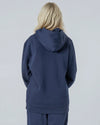 Womens Organic Cotton Relaxed-Fit Hoodie in Anthracite hewn.