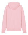 Womens Organic Cotton Relaxed-Fit Hoodie in Cherry Blossom Pink hewn.