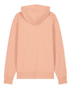 Womens Organic Cotton Relaxed-Fit Hoodie in Peach Orange hewn.