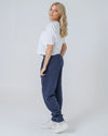 Womens Organic Cotton Relaxed-Fit Joggers in Cloud Grey Marl hewn.