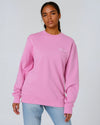 Womens Organic Cotton Relaxed-Fit Sweatshirt in Aloe Green hewn.