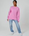 Womens Organic Cotton Relaxed-Fit Sweatshirt in Aloe Green hewn.