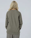 Womens Organic Cotton Relaxed-Fit Sweatshirt in Anthracite hewn.