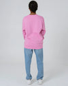 Womens Organic Cotton Relaxed-Fit Sweatshirt in Azalea Pink hewn.