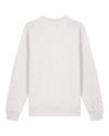 Womens Organic Cotton Relaxed-Fit Sweatshirt in Cloud Grey Marl hewn.