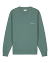 Womens Organic Cotton Relaxed-Fit Sweatshirt in Eucalyptus Green hewn.