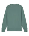 Womens Organic Cotton Relaxed-Fit Sweatshirt in Eucalyptus Green hewn.