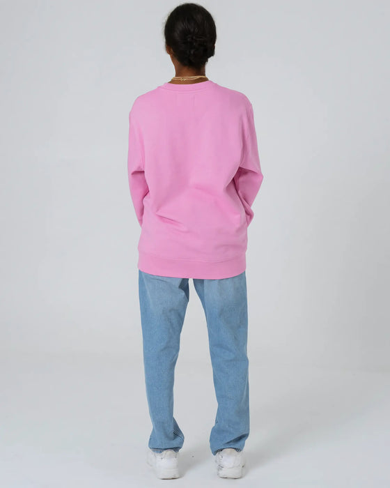 Womens Organic Cotton Relaxed-Fit Sweatshirt in Lavender hewn.