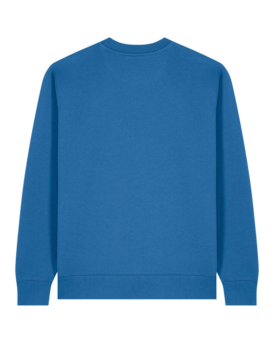 Womens Organic Cotton Relaxed-Fit Sweatshirt in Morpho Blue hewn.