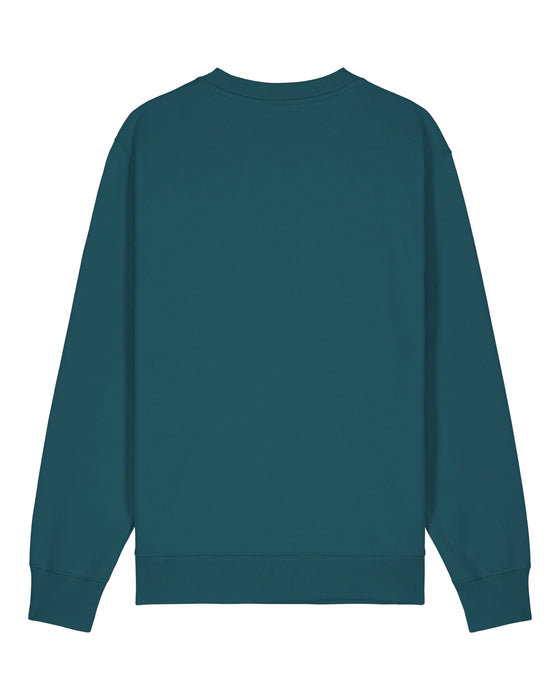 Womens Organic Cotton Relaxed-Fit Sweatshirt in Ocean Blue hewn.