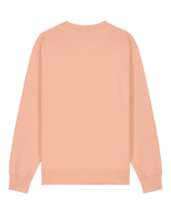 Womens Organic Cotton Relaxed-Fit Sweatshirt in Peach Orange hewn.