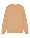 Womens Organic Cotton Relaxed-Fit Sweatshirt in Sand hewn.