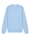 Womens Organic Cotton Relaxed-Fit Sweatshirt in Sky Blue hewn.