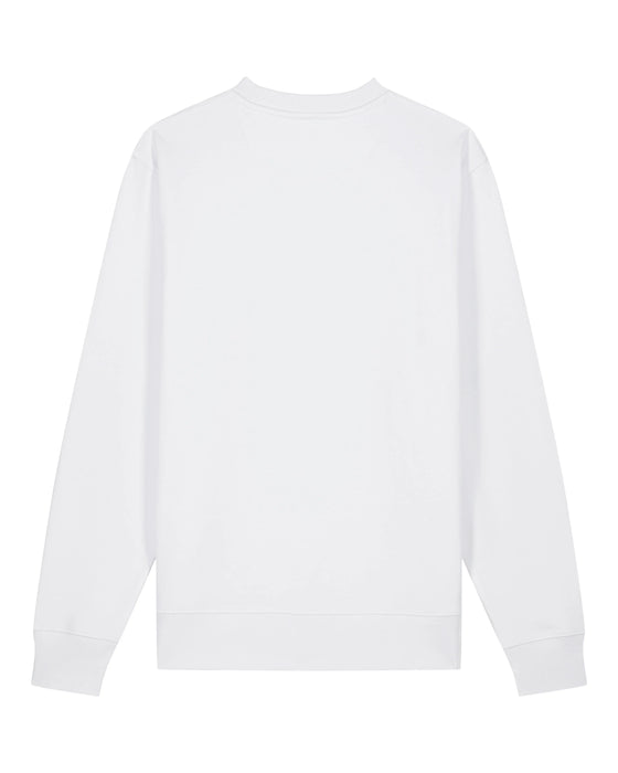 Womens Organic Cotton Relaxed-Fit Sweatshirt in Snow White hewn.