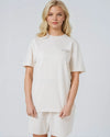 Womens Organic Cotton Relaxed-Fit T-Shirt in Clay Brown hewn.