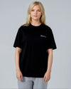 Womens Organic Cotton Relaxed-Fit T-Shirt in Jet Black hewn.