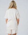 Womens Organic Cotton Relaxed-Fit T-Shirt in Natural Cotton hewn.