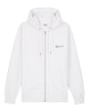 Womens Organic Cotton Relaxed-Fit Zip Hoodie in Snow White hewn.