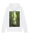 Womens Relaxed-Fit White Hoodie With Kyoto Back-Print hewn.