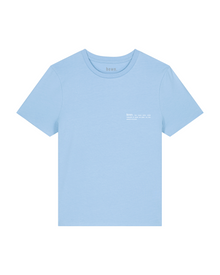  Womens Organic Cotton Fitted T-Shirt in Sky Blue