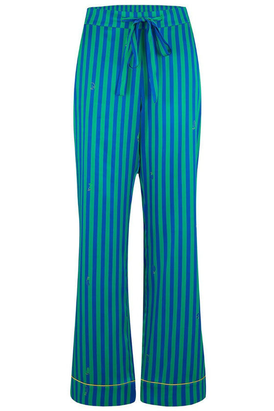 Poppy Rainforest Stripe Silk Trouser