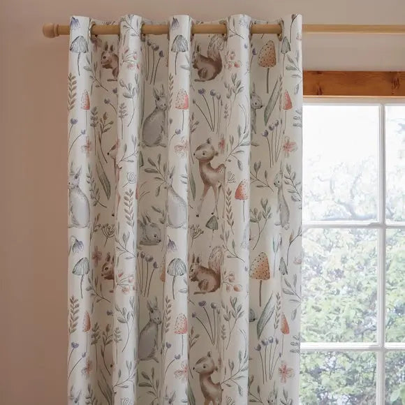 Woodland Blackout Eyelet Curtains Dunelm