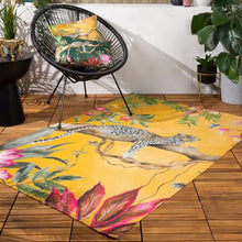  Wylder Tropics Leopard Ochre Washable Indoor Outdoor Rug Dunelm