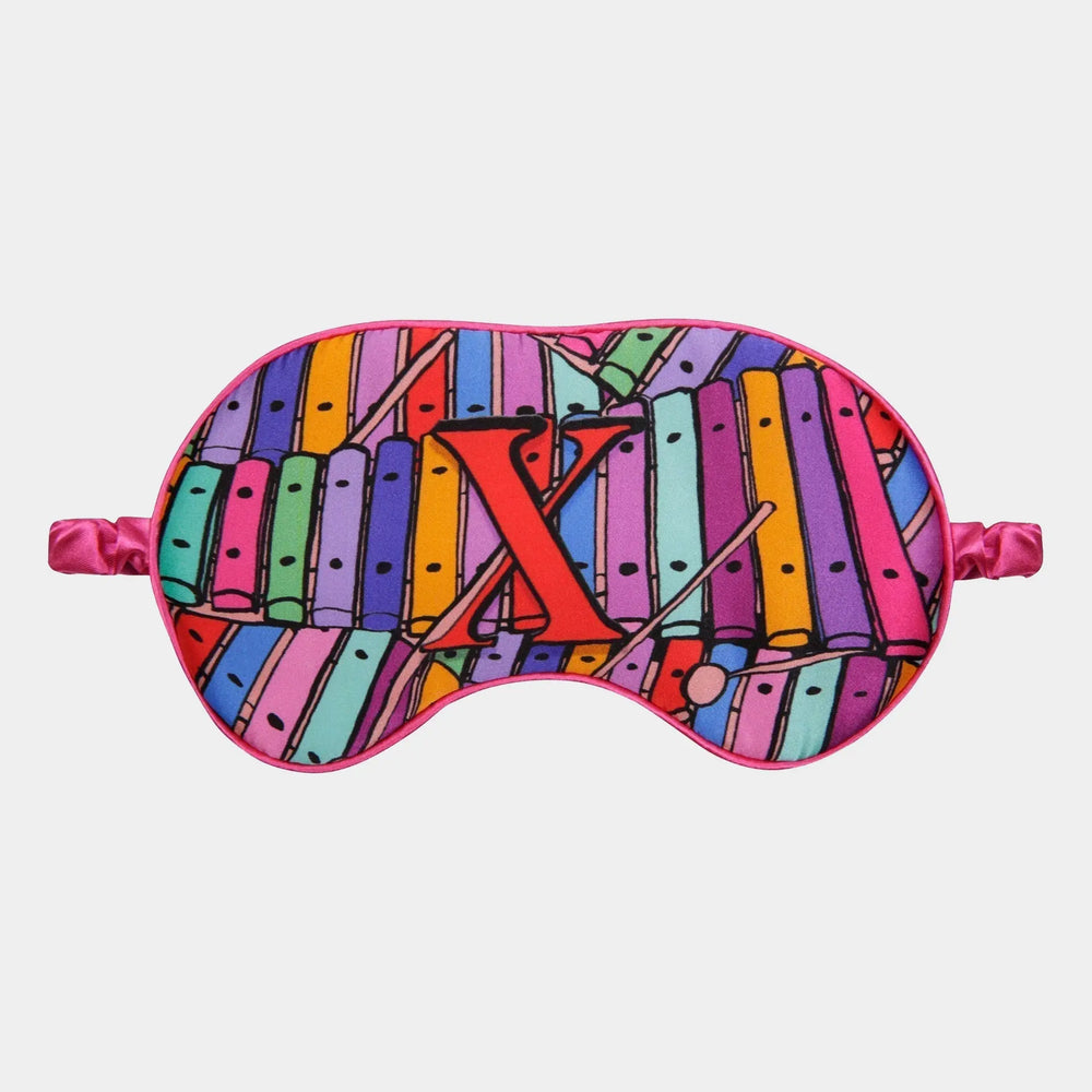 X for Xylophone Silk Eye Mask Jessica Russell Flint