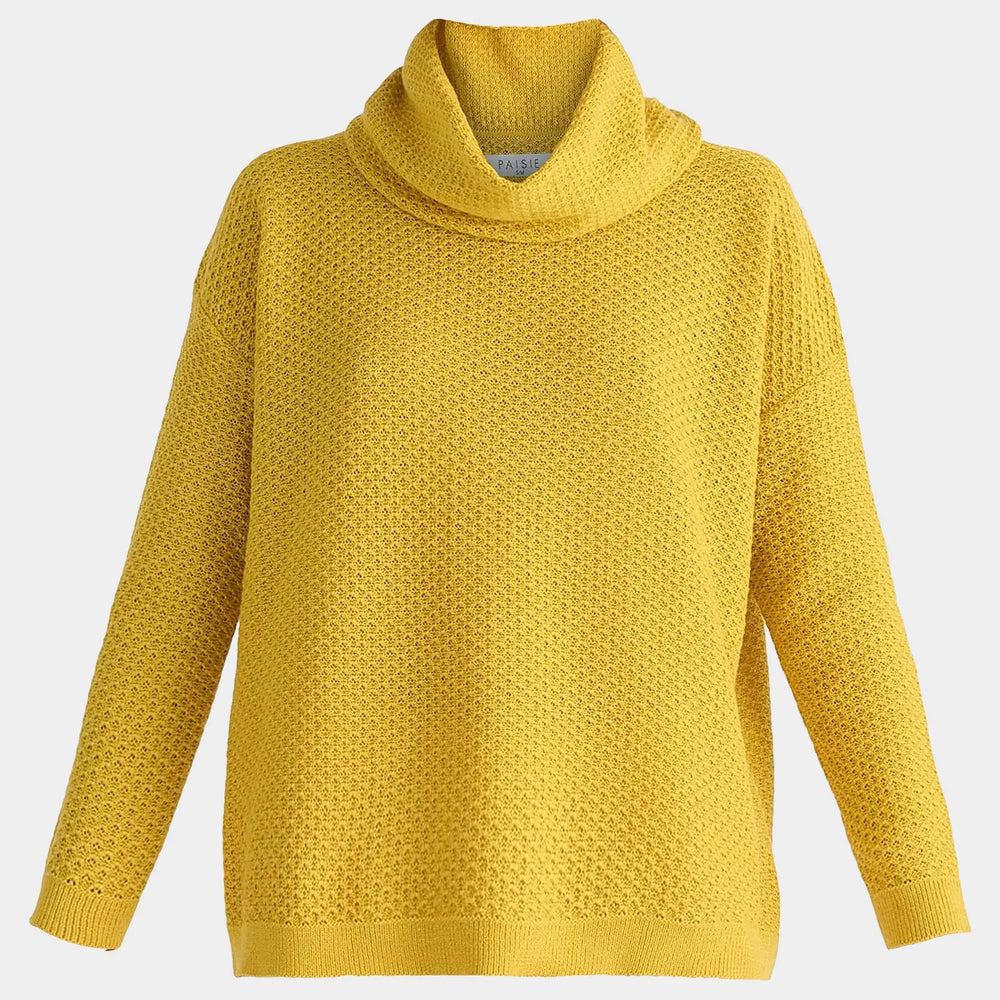 Yellow Cowl Neck Jumper Paisie