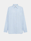 Yew Striped Ethical-Cotton Shirt - Blue Stripe Peachaus