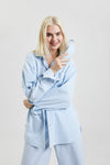 Yew Striped Ethical-Cotton Shirt - Blue Stripe Peachaus