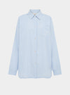 Yew Striped Ethical-Cotton Pyjama Shirt - Blue Stripe