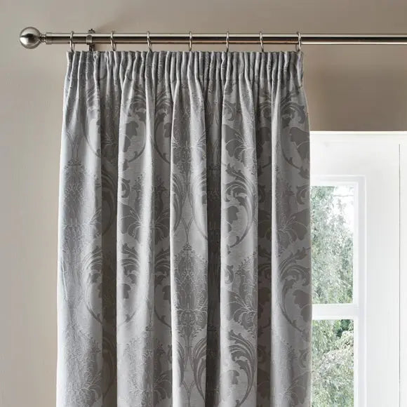 Zahra Chenille Jacquard Pencil Pleat Curtains Dunelm