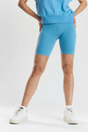 Zemmai Seamless Stretch-Bamboo Cycling Shorts - Lagoon Blue Peachaus