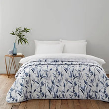  Zen Reversible Printed Navy Bedspread Dunelm